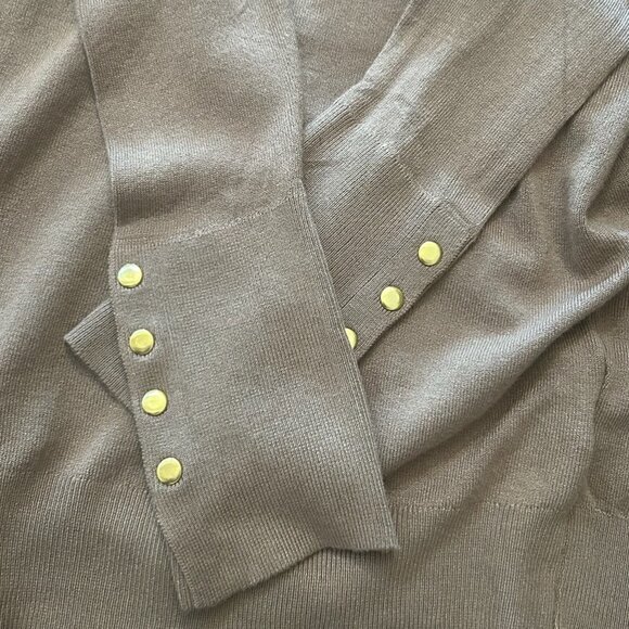 Philosophy Luxurious Soft Knit Long Sleeve Gold Buttons Turtleneck Size S - Picture 7 of 16